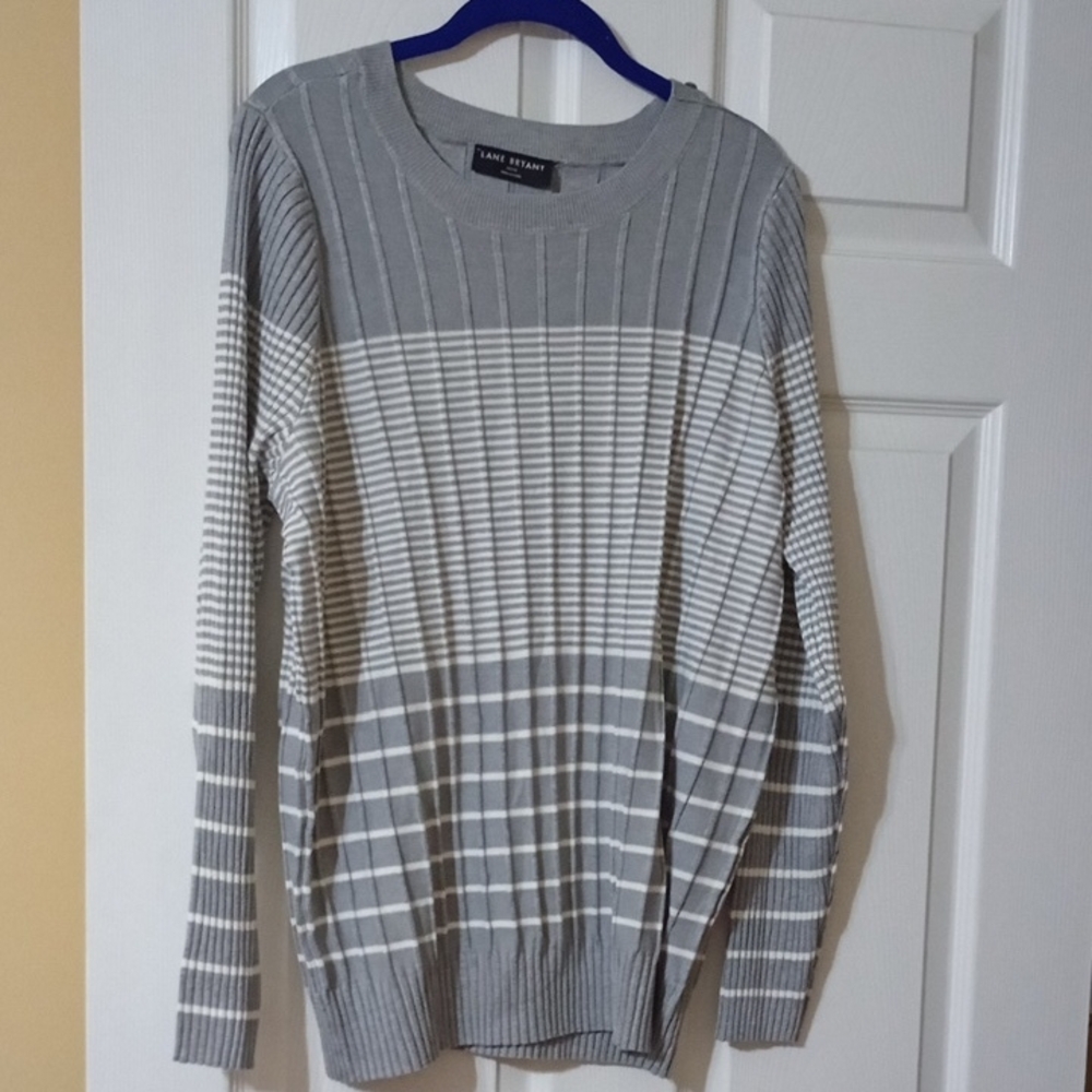 NWT Lane Bryant Striped Knit Sweater